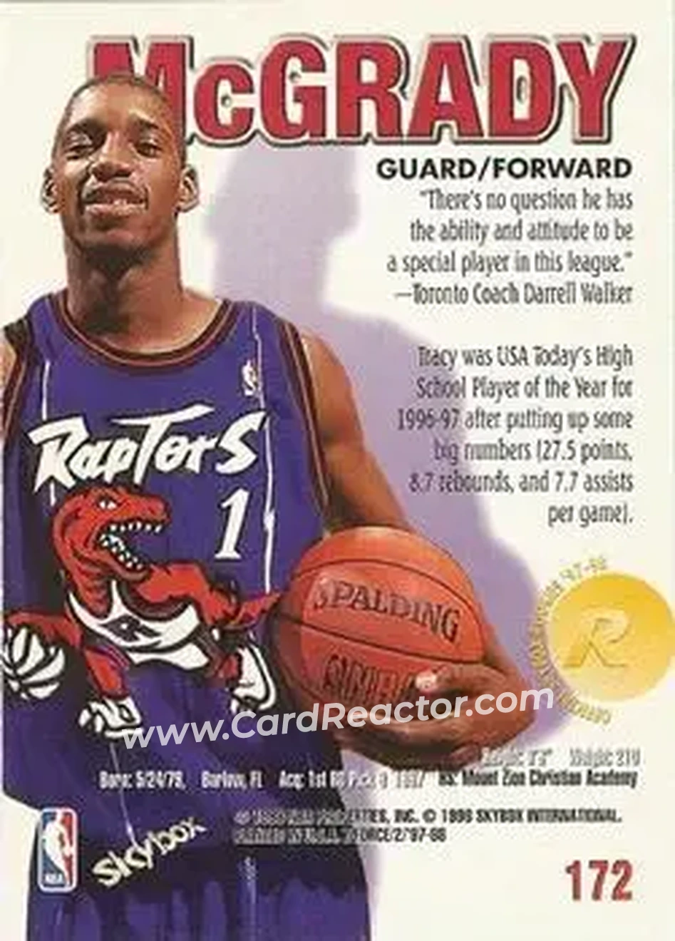Back of Tracy McGrady