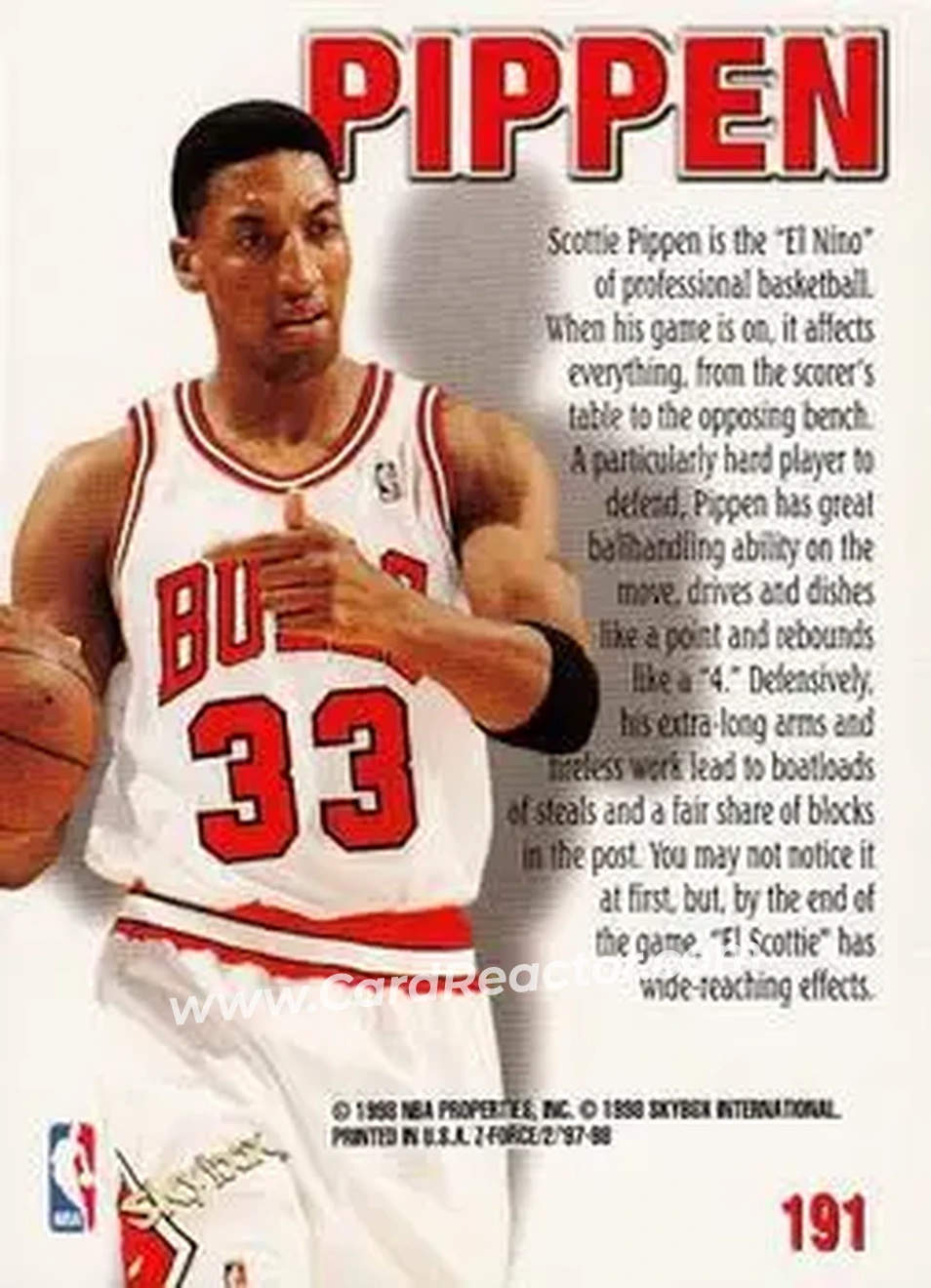 Back of Scottie Pippen