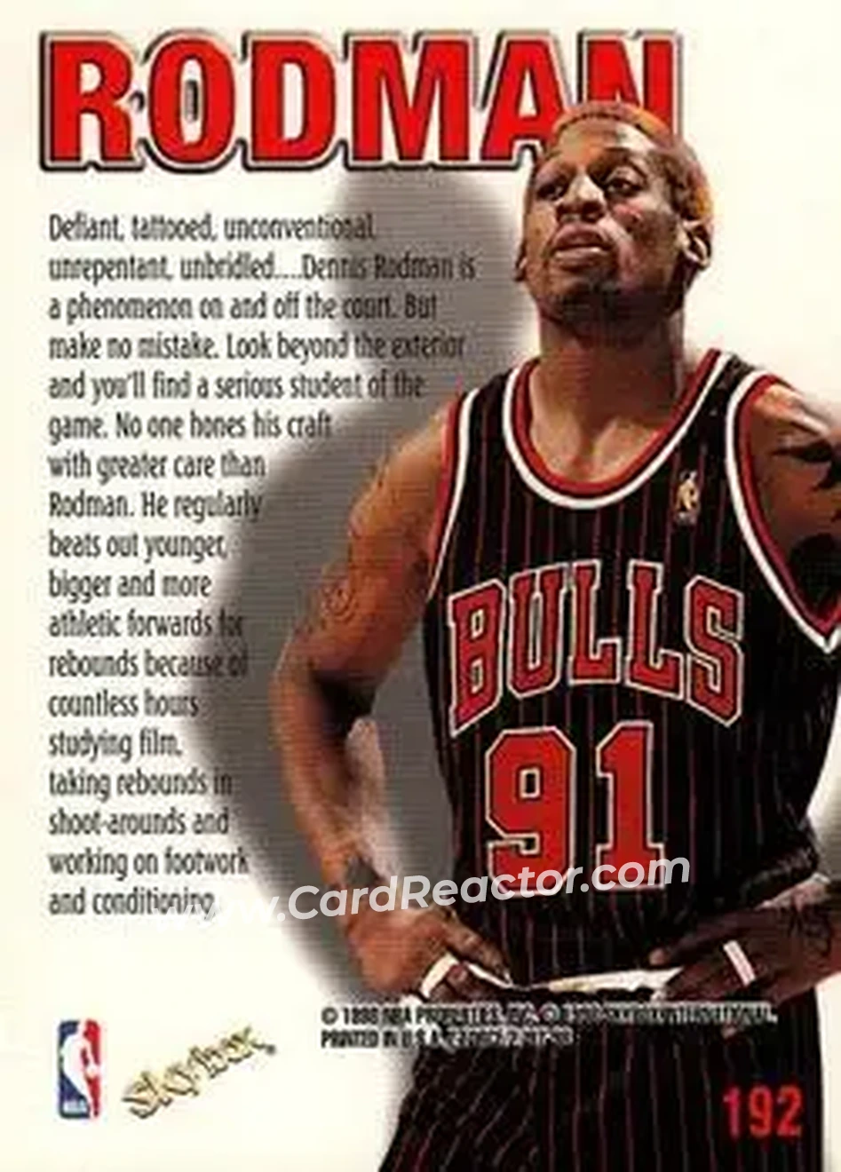 Back of Dennis Rodman