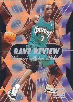 1997-98 SkyBox Z-Force - Rave Reviews #1 - Shareef Abdur-Rahim - Vancouver Grizzlies - Front