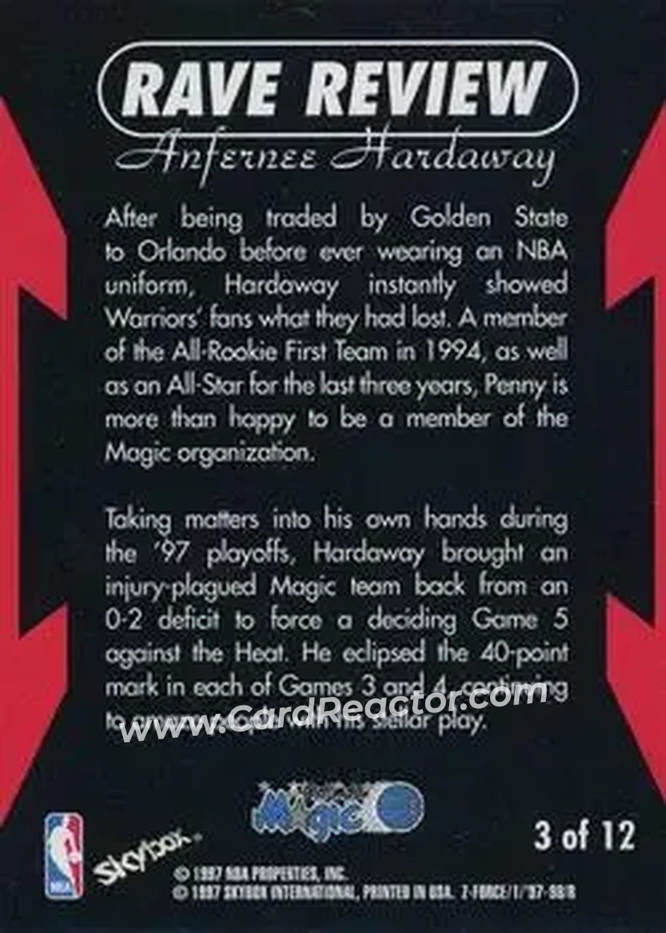Back of Anfernee Hardaway