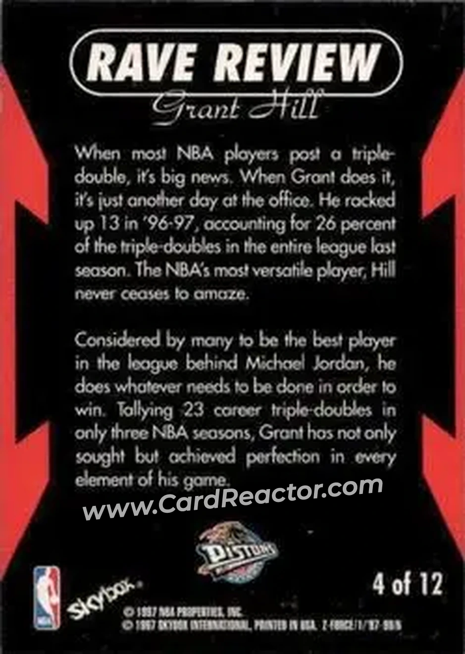 Back of Grant Hill