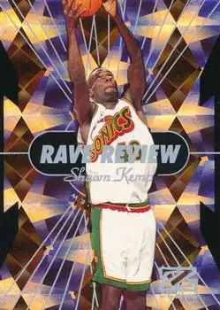 1997-98 SkyBox Z-Force - Rave Reviews #7 - Shawn Kemp - Seattle SuperSonics - Front 1997-98 SkyBox Z-Force - Rave Reviews #7 - Shawn Kemp - Seattle SuperSonics - Front
