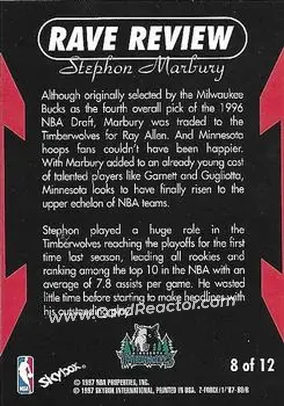 Back of Stephon Marbury