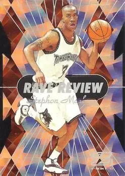 1997-98 SkyBox Z-Force - Rave Reviews #8 - Stephon Marbury - Minnesota Timberwolves - Front 1997-98 SkyBox Z-Force - Rave Reviews #8 - Stephon Marbury - Minnesota Timberwolves - Front