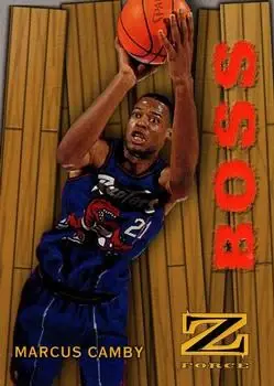 1997-98 SkyBox Z-Force - Boss #4 /B - Marcus Camby - Toronto Raptors - Front