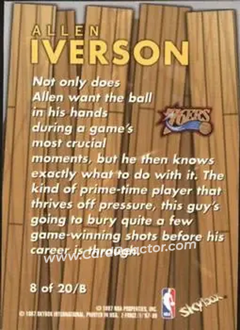 Back of Allen Iverson