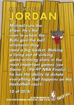 1997-98 SkyBox Z-Force - Boss #10 /B - Michael Jordan - Chicago Bulls - Back