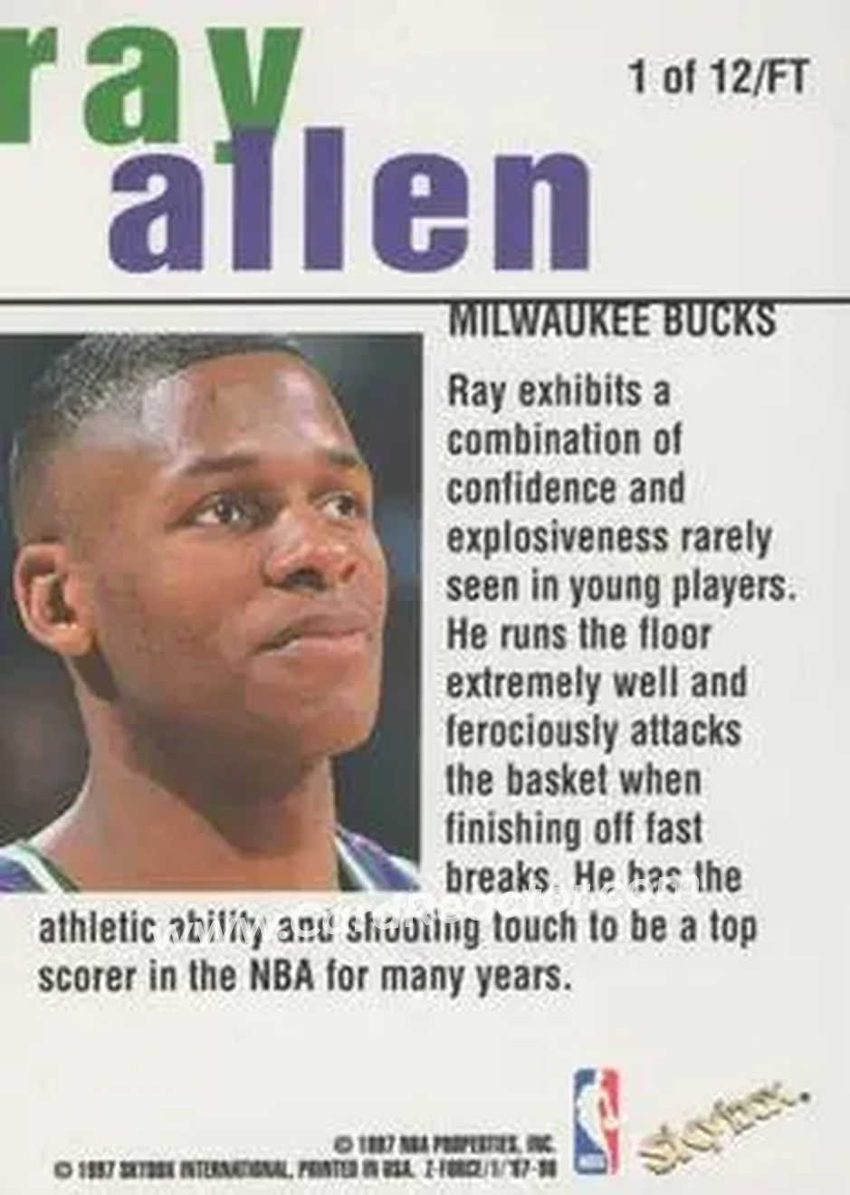 Back of Ray Allen