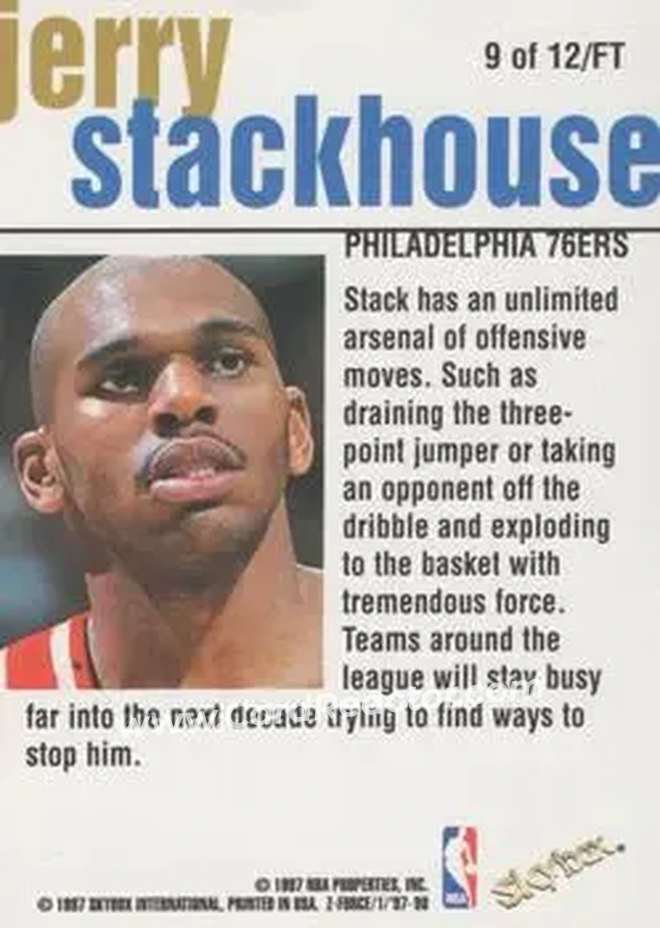 Back of Jerry Stackhouse