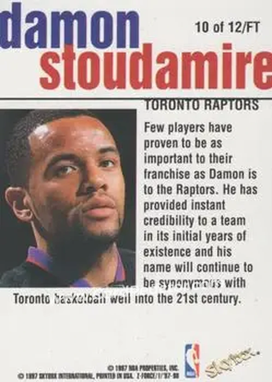 Back of Damon Stoudamire