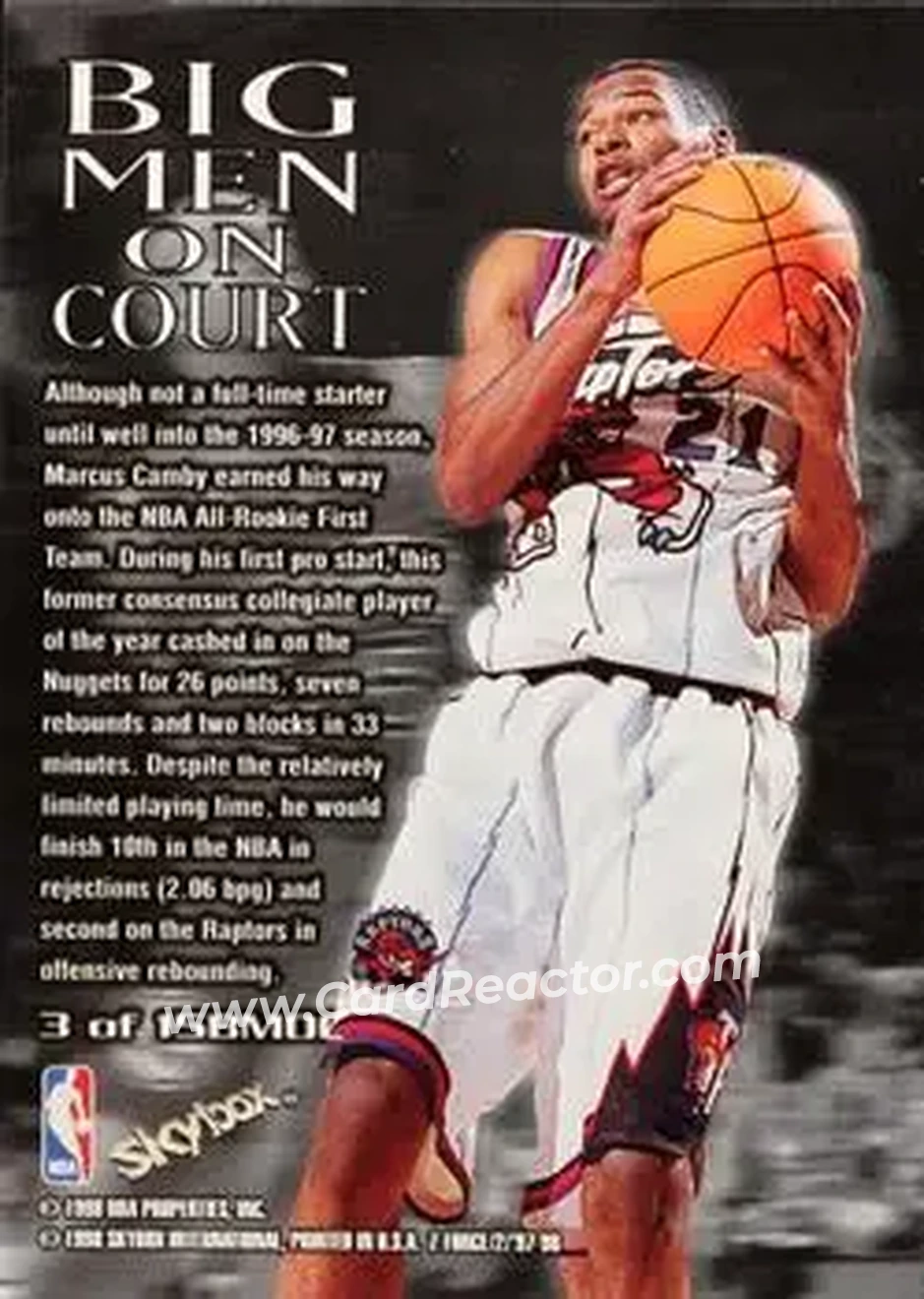 Back of Marcus Camby