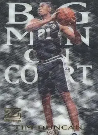 1997-98 SkyBox Z-Force - Big Men on Court #4 BMOC Tim Duncan