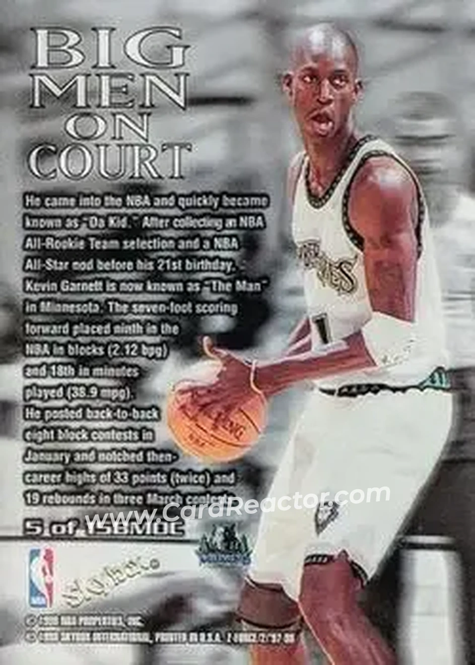 Back of Kevin Garnett