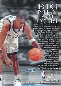 1997-98 SkyBox Z-Force - Big Men on Court #6 BMOC - Anfernee Hardaway - Orlando Magic - Back 1997-98 SkyBox Z-Force - Big Men on Court #6 BMOC - Anfernee Hardaway - Orlando Magic - Back