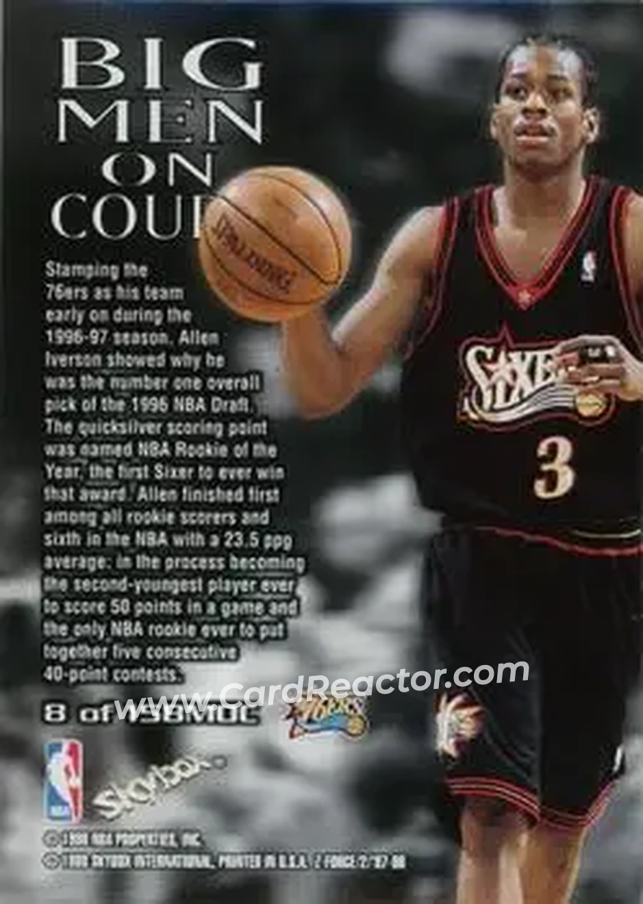 Back of Allen Iverson