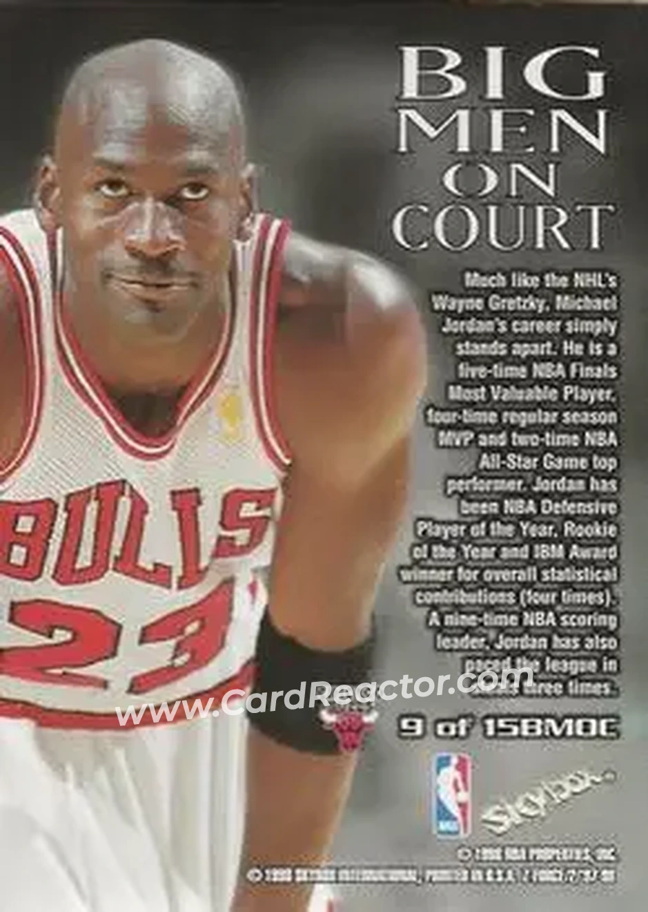 Back of Michael Jordan