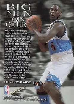 1997-98 SkyBox Z-Force - Big Men on Court #10 BMOC - Shawn Kemp - Cleveland Cavaliers - Back
