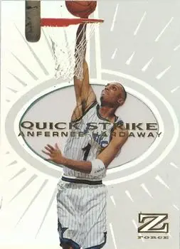 1997-98 SkyBox Z-Force - Quick Strike #2 QS - Anfernee Hardaway - Orlando Magic - Front 1997-98 SkyBox Z-Force - Quick Strike #2 QS - Anfernee Hardaway - Orlando Magic - Front