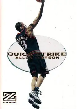 1997-98 SkyBox Z-Force - Quick Strike #4 QS - Allen Iverson - Philadelphia 76ers - Front