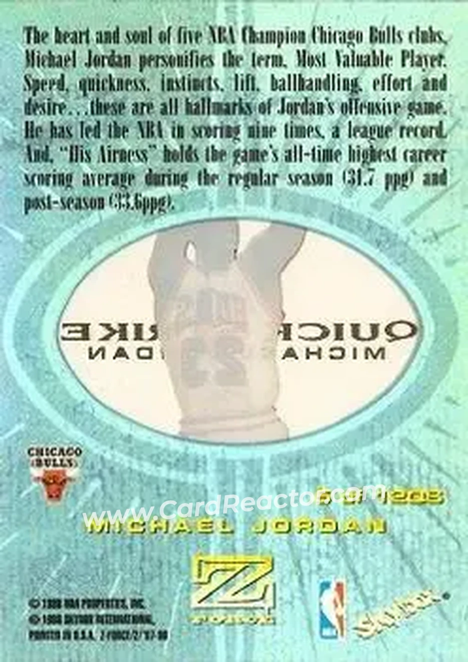 Back of Michael Jordan