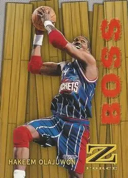 1997-98 SkyBox Z-Force - Boss #15 /B - Hakeem Olajuwon - Houston Rockets - Front