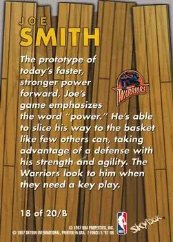 1997-98 SkyBox Z-Force - Boss #18 /B - Joe Smith - Golden State Warriors - Back