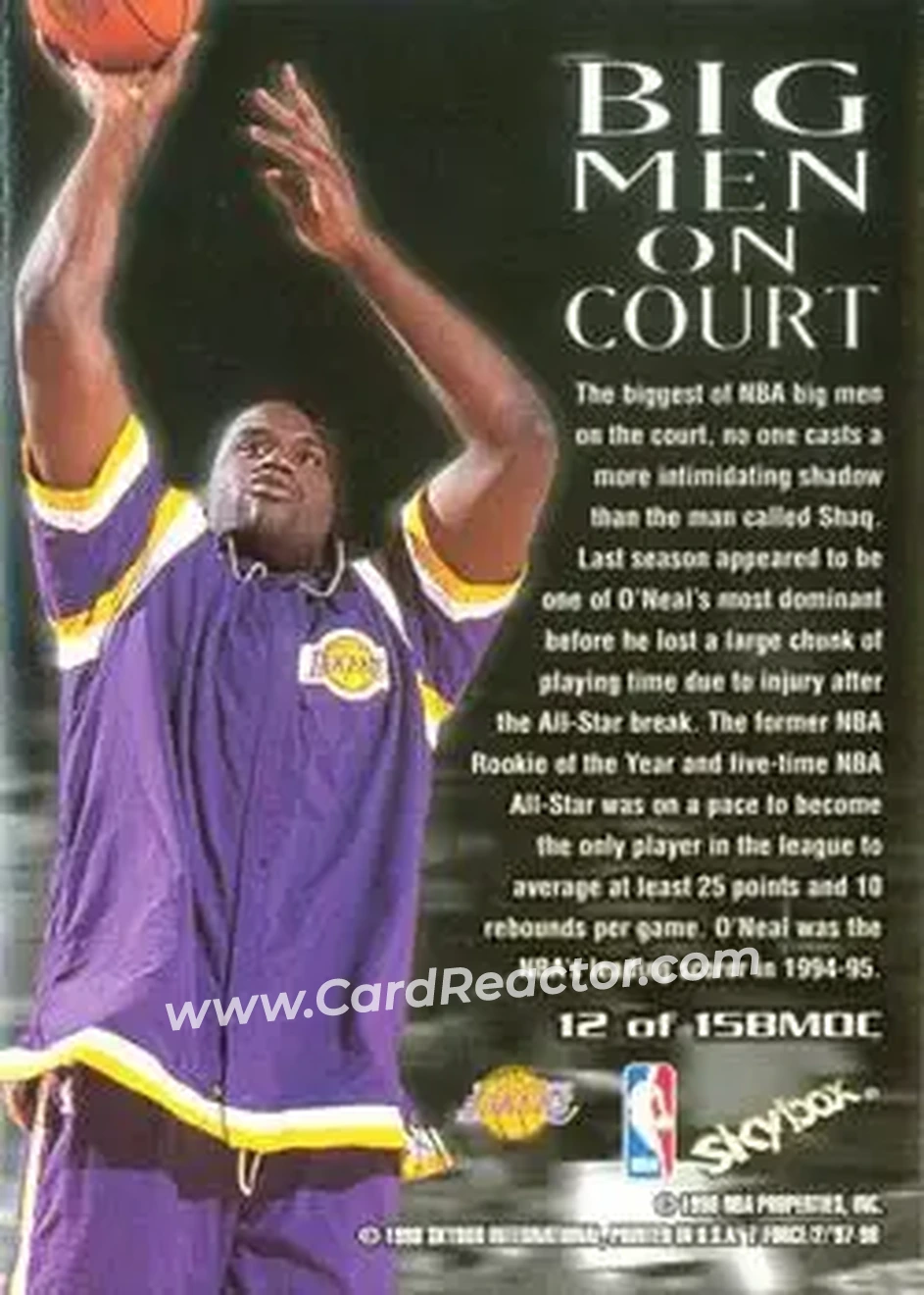 Back of Shaquille O'Neal