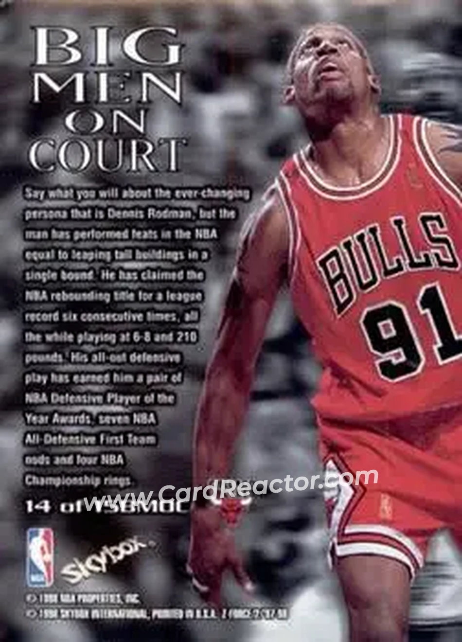 Back of Dennis Rodman