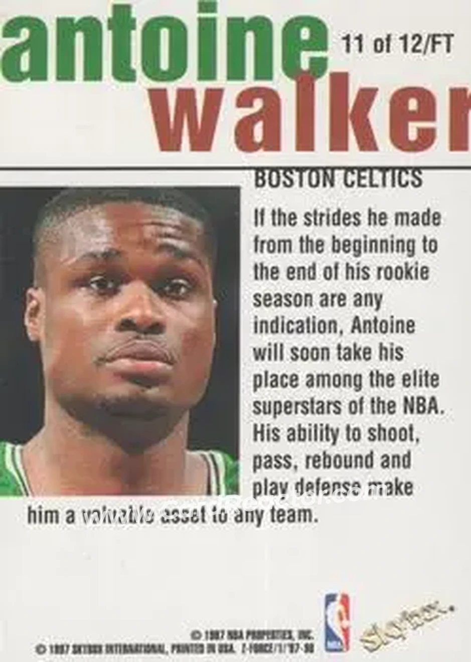 Back of Antoine Walker