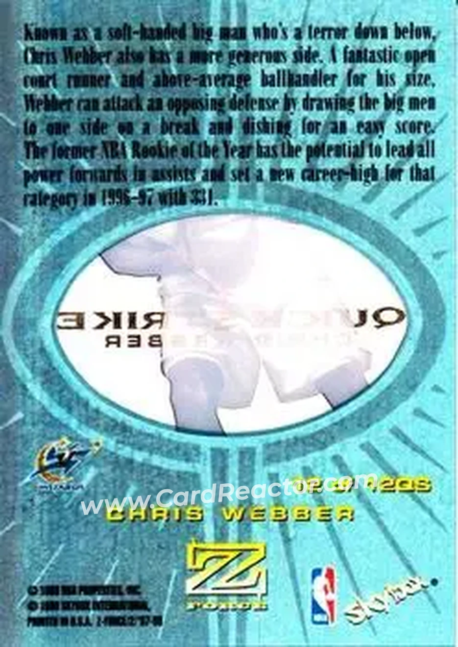 Back of Chris Webber