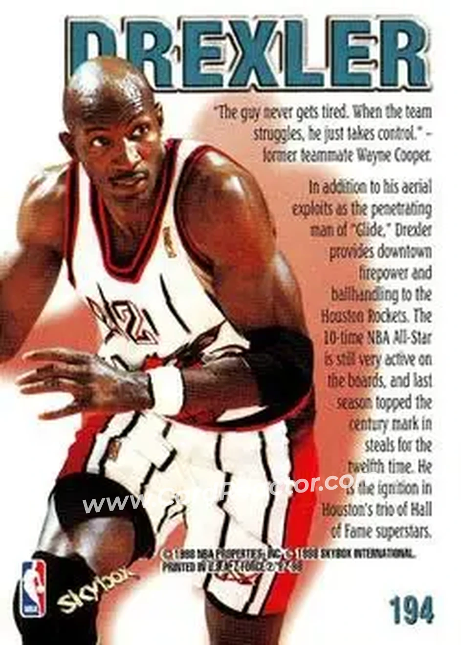 Back of Clyde Drexler