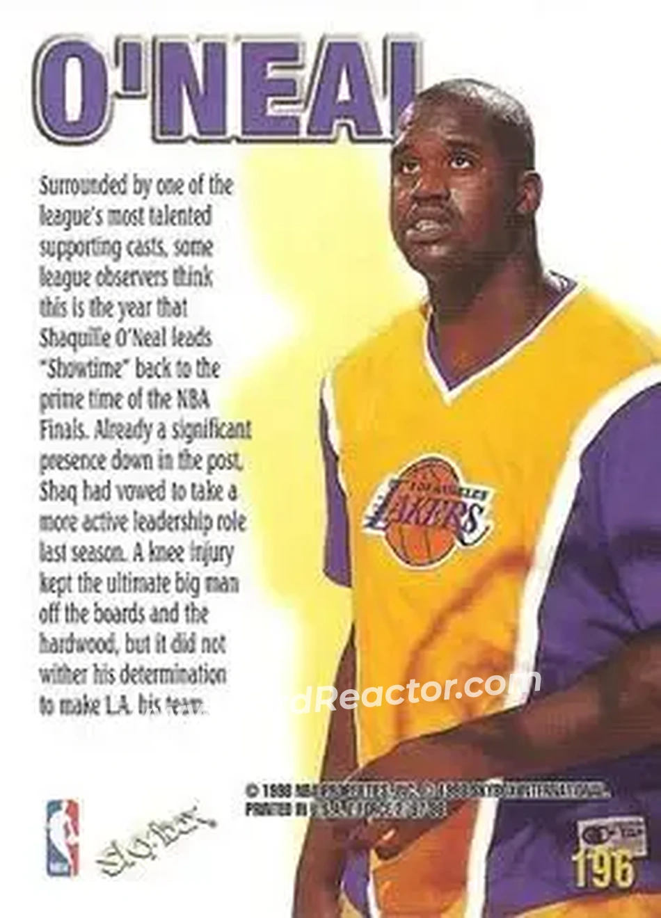 Back of Shaquille O'Neal