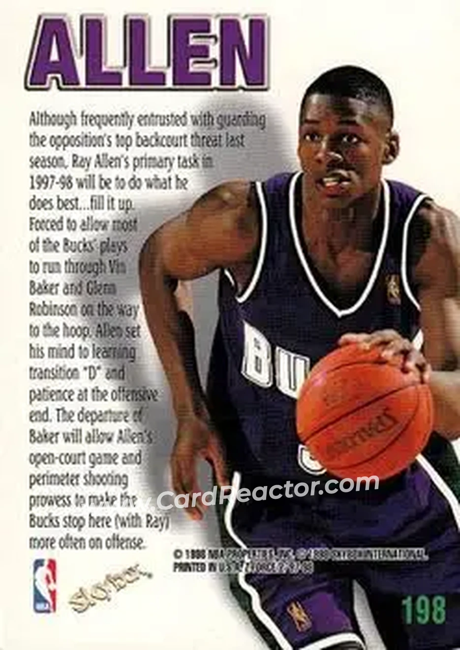 Back of Ray Allen