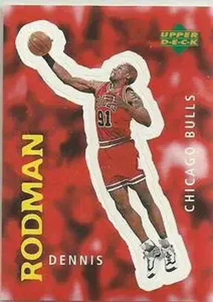 1997-98 Upper Deck NBA Stickers (European) #201 Dennis Rodman