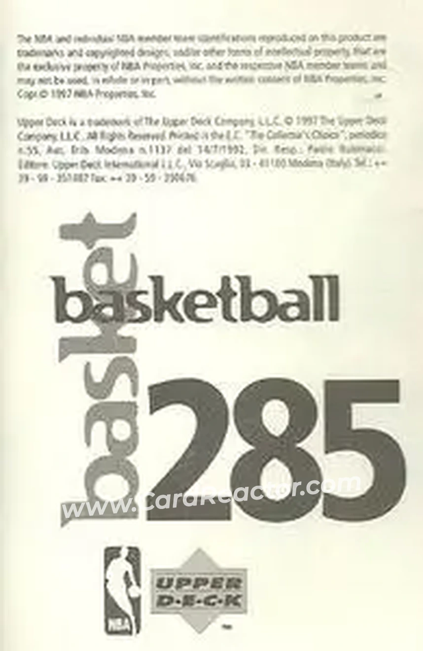 Back of Patrick Ewing