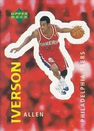 1997-98 Upper Deck NBA Stickers (European) #308 Allen Iverson