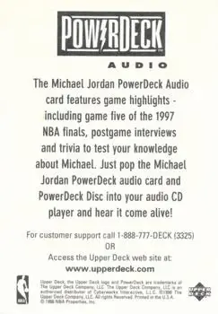 1997-98 Upper Deck - Single Promos #NNO - ? ? NNO? Introducing PowerDeck Audio - Back 1997-98 Upper Deck - Single Promos #NNO - ? ? NNO? Introducing PowerDeck Audio - Back