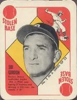 1951 Topps Red Backs #2 Sid Gordon
