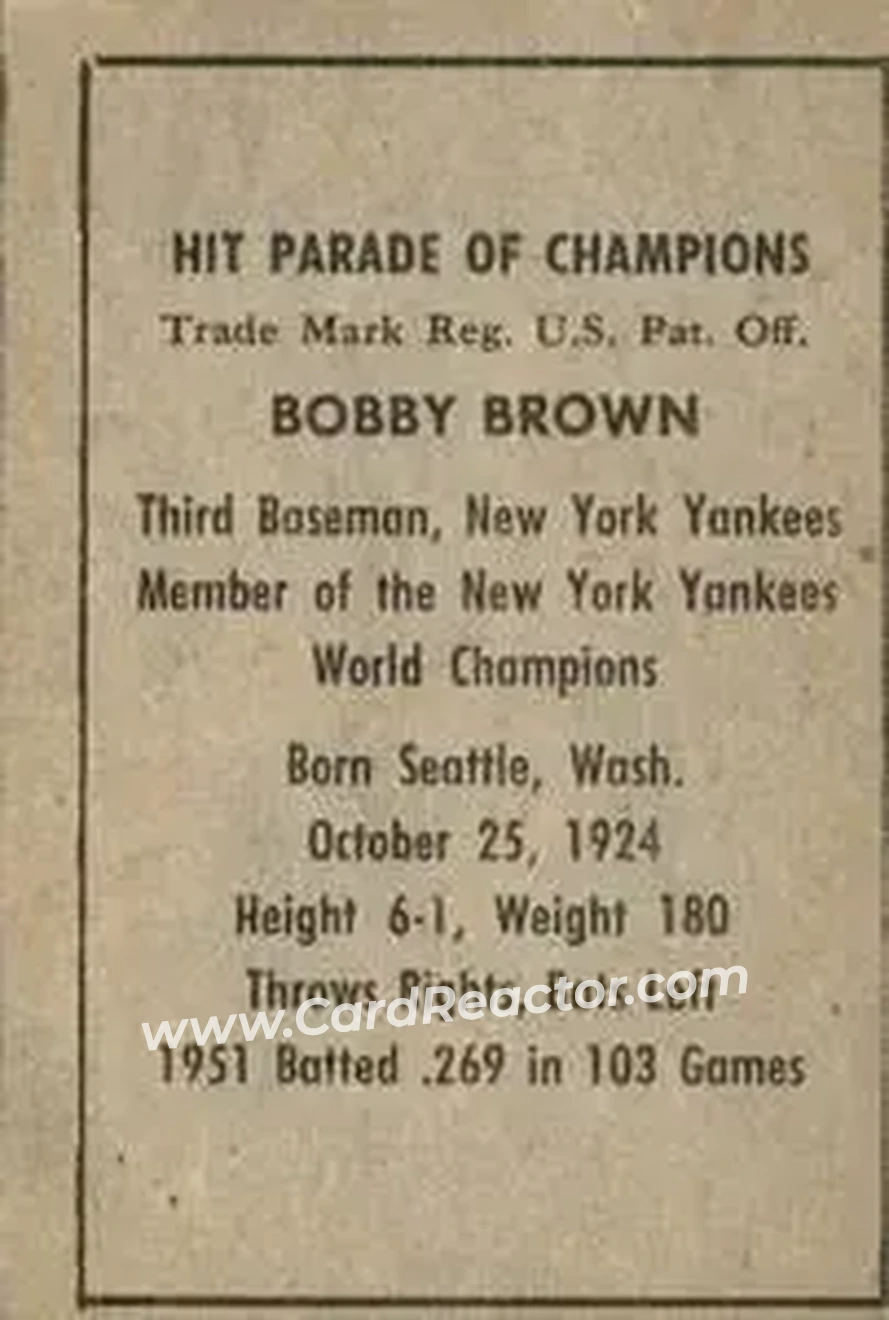 Back of Bobby Brown