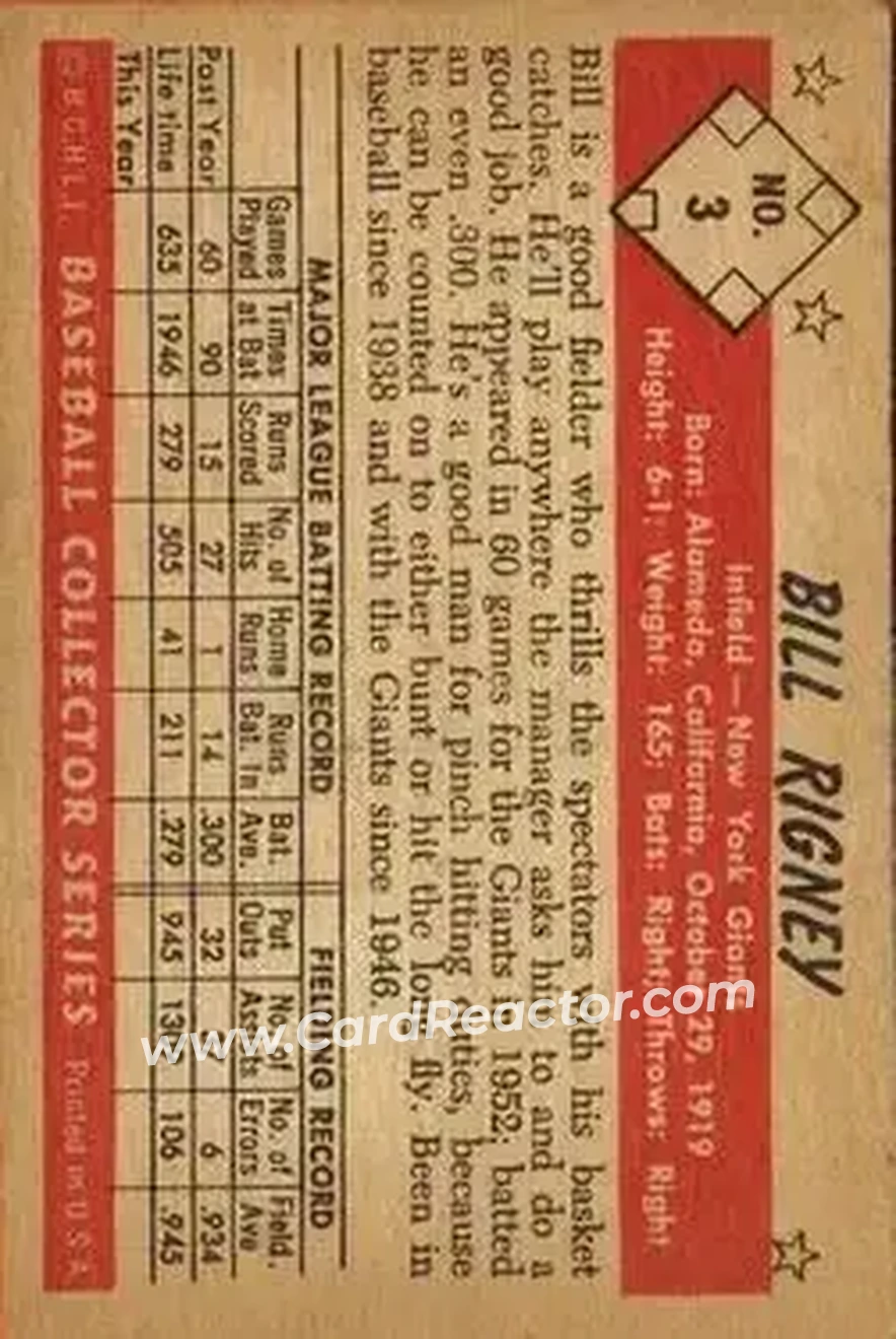 Back of Bill Rigney