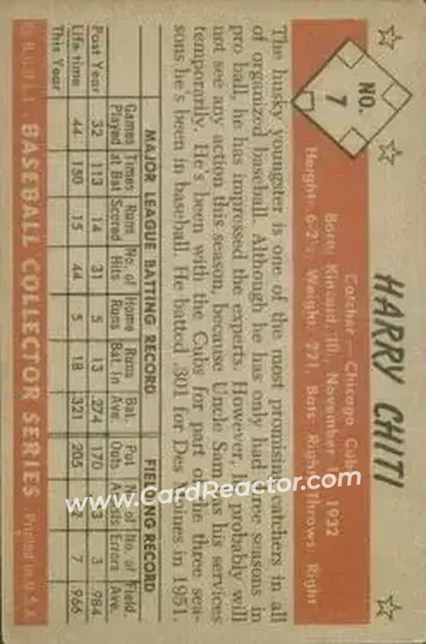 Back of Harry Chiti