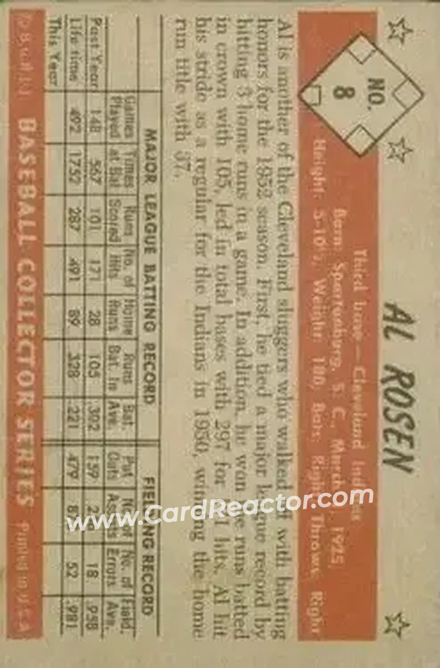 Back of Al "Flip" Rosen