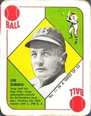 1951 Topps Red Backs #11 Gene Hermanski