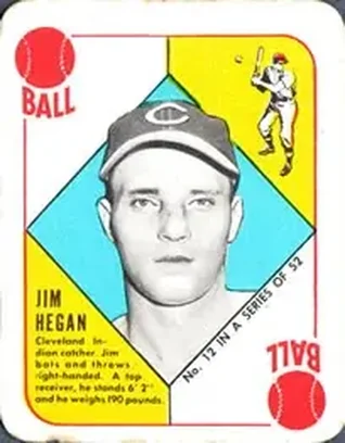 1951 Topps Red Backs #12 Jim Hegan
