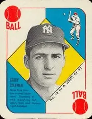 1951 Topps Red Backs #18 Jerry Coleman