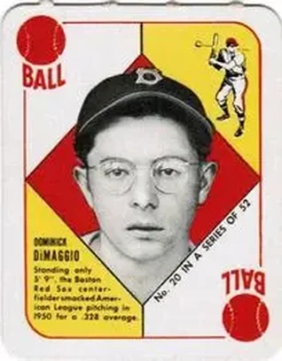 1951 Topps Red Backs #20 Dom DiMaggio