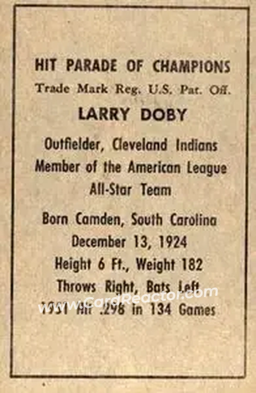 Back of Larry Doby