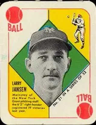 1951 Topps Red Backs #21 Larry Jansen