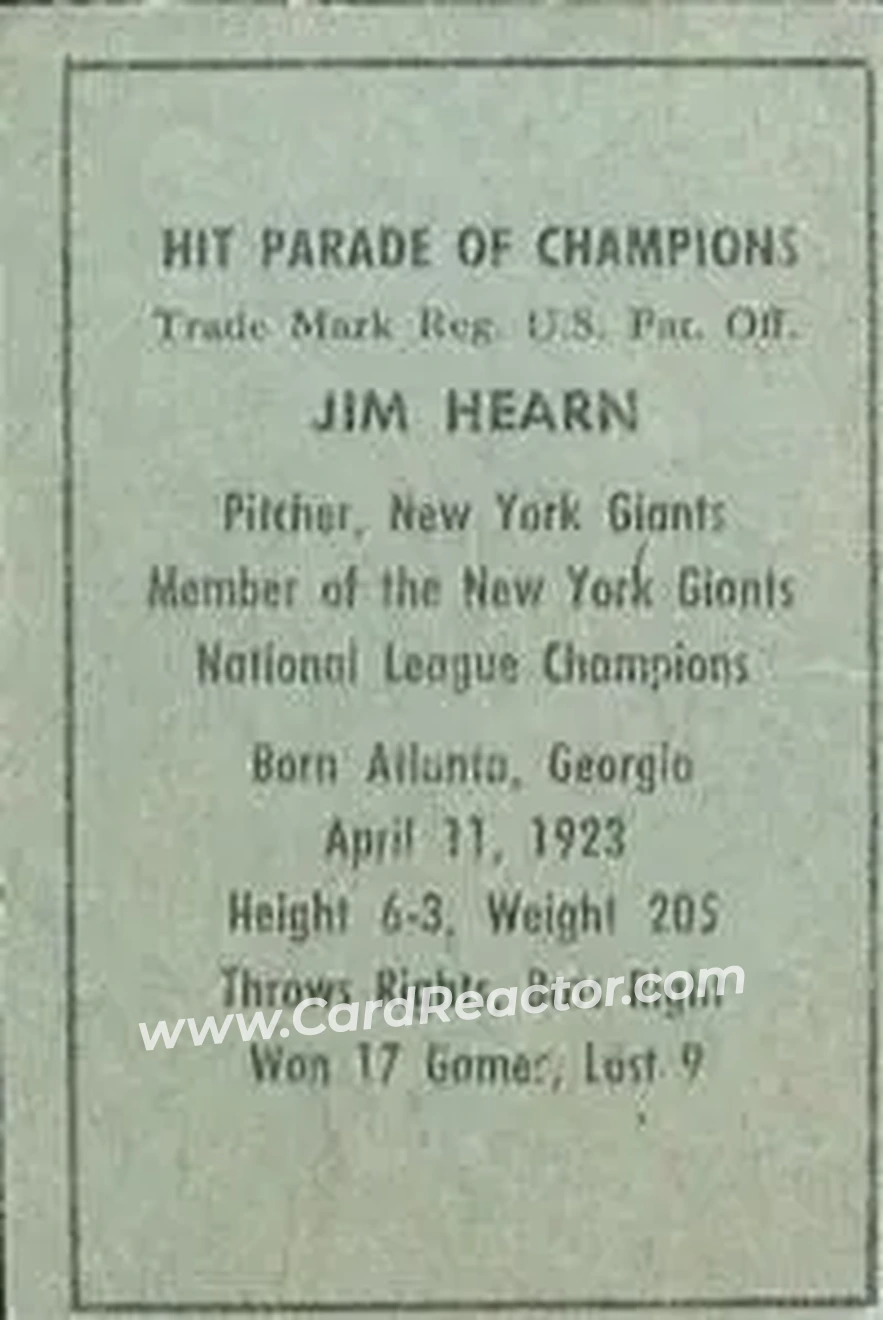 Back of Jim Hearn